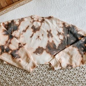 Fruit of the Loom Tie Dye Crop Crew Neck